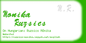 monika ruzsics business card